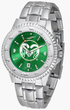 Buy Colorado State Rams Competitor AnoChrome Mens Watch with Steel Band by Sun Time