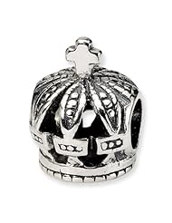 Genuine Reflection Beads (TM) Bead Charm. Sterling Silver Reflections Crown Bead. 100% Satisfaction Guaranteed.