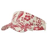 Canvas Flower Print Visor-Fuchsia W40S48D
