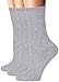 Flora&Fred Women's 3 Pair Pack Cotton Crew Socks Gray