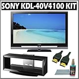 Sony Bravia V-Series KDL-40V4100 40-inch 1080p LCD HDTV + Deluxe Accessory Bundle w/ 3 Year Warranty