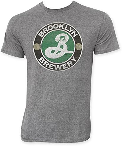 Brooklyn Brewery Faded Logo T-Shirt Medium Gray