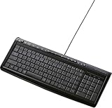 ELECOM USB&PS2 Vista対応ホットキー搭載 106配列フルキーボード(ブラック) TK-UP06FPLBK