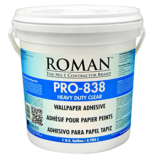 Roman 011301 PRO838 1 gal Heavy Duty Wallpaper Adhesive, Clear