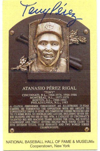 Tony Perez Hall Of Fame Gold Plaque
