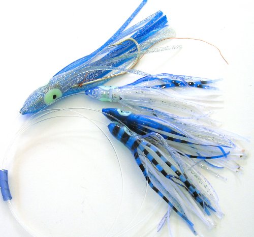 DAISY CHAIN BAIT RIG Blue Saltwater Fishing Lure for Tuna Marlin Sails