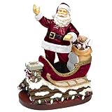 Mississippi State Bulldogs NCAA Rooftop Santa Figurine