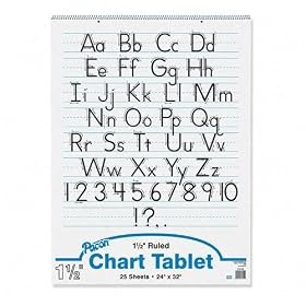 Pacon Chart Tablet, 1 1/2" Ruled, 24" x 32"