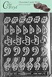 Cybrtrayd J006 Music, Music, Music Chocolate Candy Mold with Exclusive Cybrtrayd Copyrighted Chocolate Molding Instructions