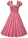 MUXXN Women's 50s Vintage Pleated Cocktail Swing Dress