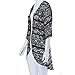 Sannysis Women Printed Half Sleeve Kimono Cardigan Coat Tops Blouse Loose Jacket