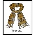 Cashmere Feel Camel, Black, White and Red Plaid Scarf
