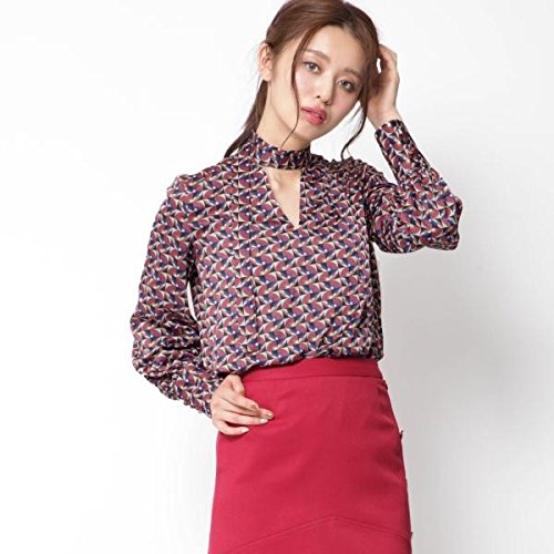 ビアッジョブルー（Viaggio blu） ジオメトリックプリントブラウス