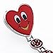 ABC® Red Heart Shape Quartz Movement Nurse Brooch Fob Tunic Pocket Watch