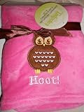Girl Pink Brown Owl Nature Hoot Baby Blanket