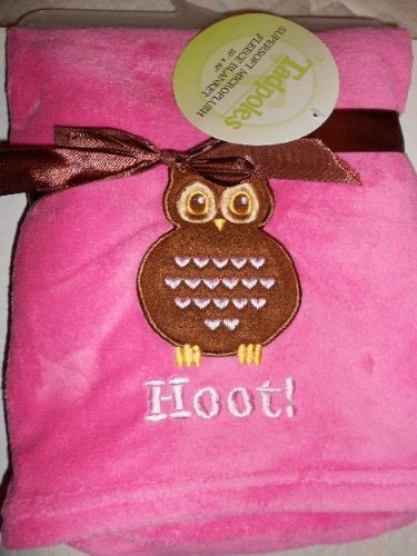 Girl Pink Brown Owl Nature Hoot Baby Blanket product image