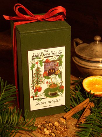 Salt Spring Tea Festive Delights Winter Herbal Tea - 1.9oz Box by The Salt Spring Tea Co.