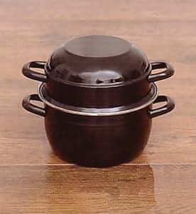 Emaille Muschel-Topf in Schwarz: Amazon.de: Küche & Haushalt