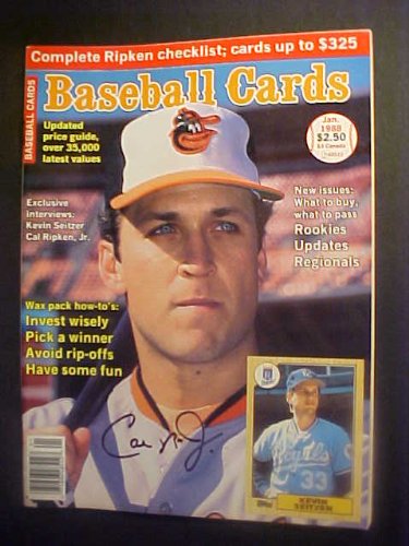 Cal Ripken Jr. Baltimore Orioles Autographed January 1988 Baseball Cards Magazine