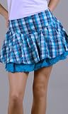AQUARIUS Plaid Eyelet Ruffle Skirt