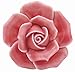 Tecrio 10pcs-Pack Ceramic Vintage Floral Rose Dresser Closet Kitchen Cupboard Deawer Knobs Handle Decor Pulls w/ Screws (Pink)