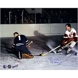 Gordie Howe Detroit Red Wings -vs Goalie- 16x20 Autographed Photograph with ''Mr. Hockey'' Inscription