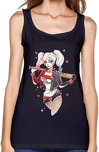SIANDA Women's Suicide Squad Margot Robbbie Harley Quinn Tank Top Size XL Black
