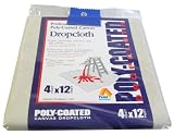 Galaxy Products CDC412 Paint Essentials 4-by-12-Foot Polycoated Drop Cloth