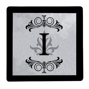 Glass Trivet Regalia Monogram I