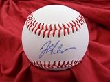 Justin Huber Autographed ROLB Baseball, Kansas City Royals, San Diego Padres, Team Australia, Proof Photo of Justin Signing for Us.