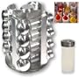 Organisateur Tourniquet � 16 �pices en Acier - Bross� et Verre - indiscount �