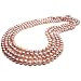 HinsonGayle Glamour Collection Ultra-Luster Pink Cultured Pearl Rope Necklace (82 Inches)