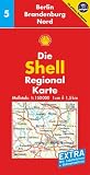 Shell Regionalkarte Deutschland 05. Berlin, Brandenburg Nord 1 : 150 000: Mit Ortsverzeichnis und St�dtef�hrer. GPS-geeignet - 