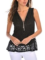 Vanille et Chocolat Blusa Joey (Negro)