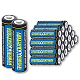 20 AA NiMH Rechargeable Batteries - SAVINGS PACK - - Pre-Charged Hybrid - Holds charge 4 Times longer than standard nimh & made for use in all Digital Cameras, Flashlights, CD and MP3 Players, Electronic Toys, Camera Accessories, Remotes