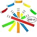 Goldistock Event Wristbands 200 Count Rainbow Variety Pack | ¾” Arm Bands | 40 Each: Neon Green, Blue, Red, Yellow, Orange | Paper-Like Party Armbands