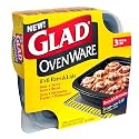 Glad OvenWare, 8x8, Pans and Lids, 3-Count Pans and Lids, Case of 6 (18 Containers)