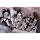Professionally Framed The Honeymooners Jackie Gleason Art Carney poster RARE - 11x17 with RichAndFramous Black Wood Frame