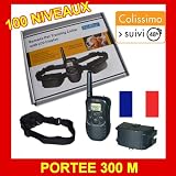COLLIER pour DRESSAGE CHIEN - électrique ou vibrant - écran LCD - PORTEE 300 M