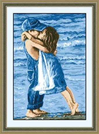 Cross-stitch Kids LOVE of the embroidery kit * beach (design printing) (japan import)