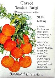 Heirloom Carrot Seeds Tonda Di Parigi 200 Seeds
