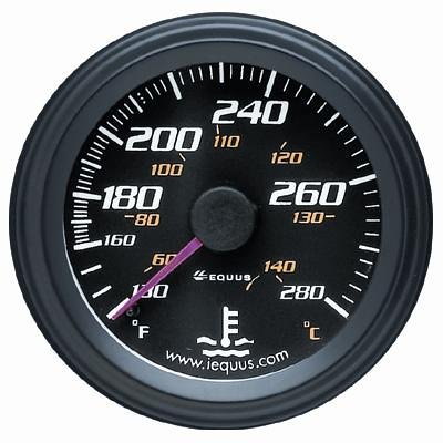 Equus 6242 Water Temperature Gauge - Black