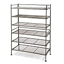 Seville Classics 3-Tier Mesh Utility Shoe Rack, Bronze, 2-Pack