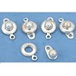 5 Silver Plated Ball & Socket Snap Clasps Jewelry Part