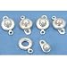 5 Silver Plated Ball & Socket Snap Clasps Jewelry Part