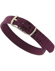 13mm Milano Slide Through Sports Wrap Nylon Textile Double Pattern Sangria Purple Watch Band Strap