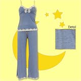 Eberjey Vintage Stripes Tapestry Blue Cami & Pant