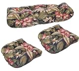 3 Piece Wicker Furniture Cushion Set Exotic Black Floral 517VbFwx3DL. SL160 3 Piece Wicker Furniture Cushion Set Exotic Black Floral