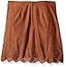 Amy Byer Girls' Big Knit Suede Lasercut Skirt