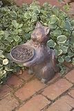 Cat with Dish Statuary Feeder
